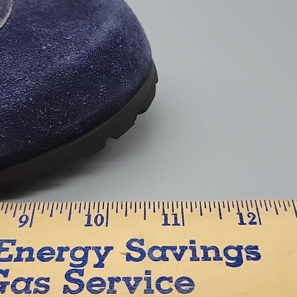 Vintage Vasque/Voyageur Blue Suede Leather Vibram Sole Hiking Boots 80s - Picture 11 of 12